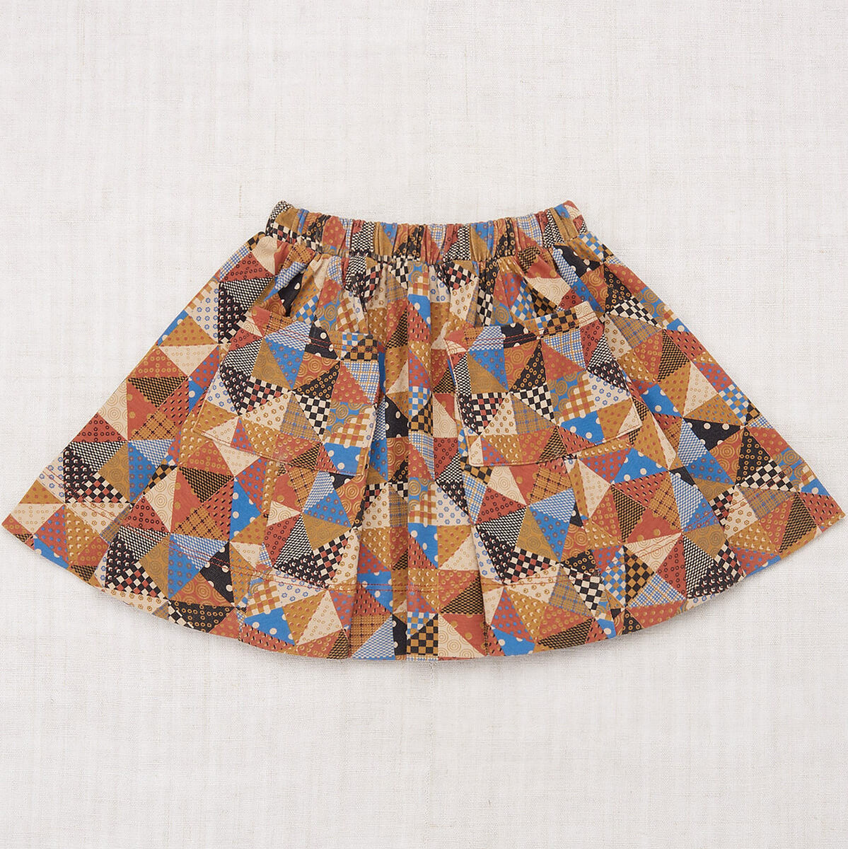 Circle Skirt in Cinnamon Patchwork by Misha & Puff – Junior Edition