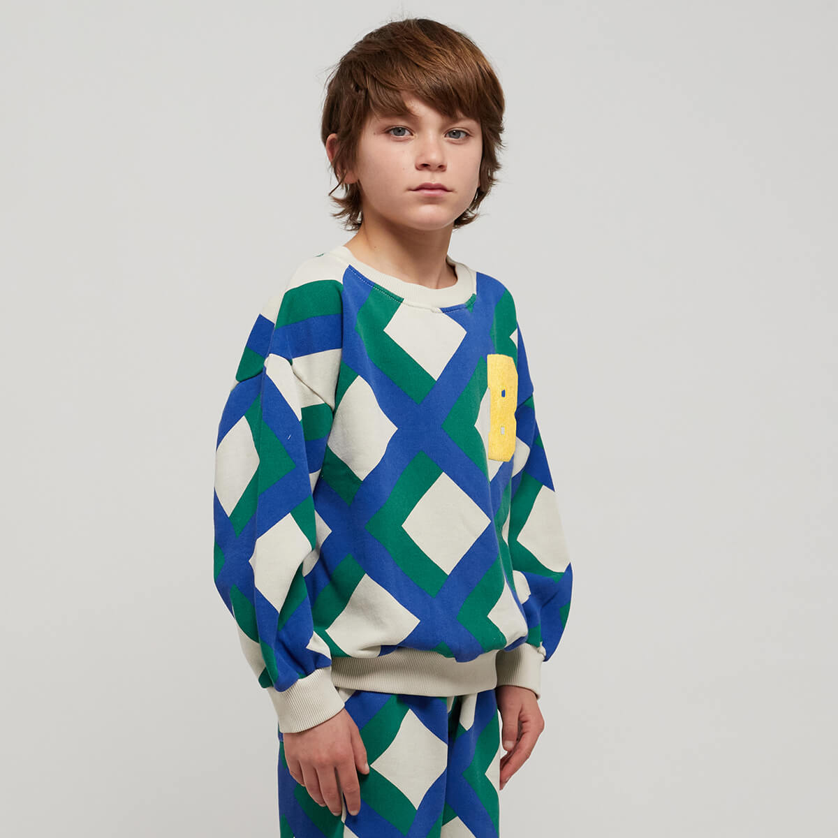 Giant Check Sweatshirt by Bobo Choses – Junior Edition