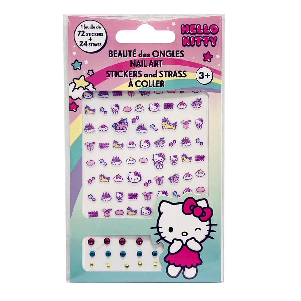 Hello Kitty Nail Art Stickers and Rhinestones by Take Care – Junior Edition