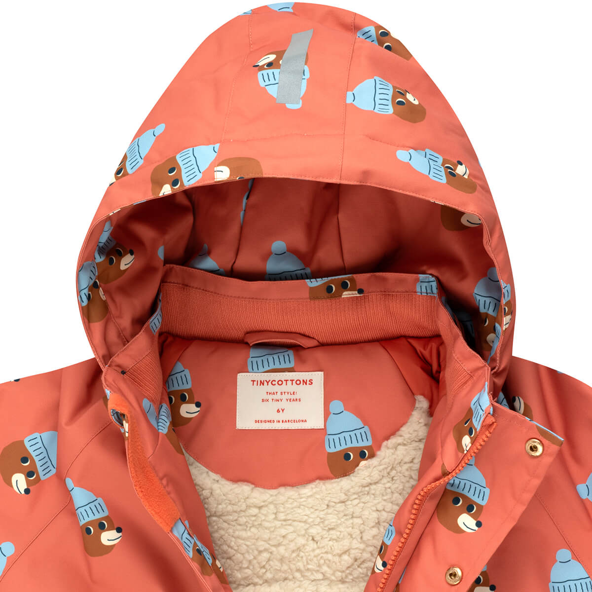 Bears Snow Jacket in Brick by Tinycottons - Last Ones In Stock - 2 