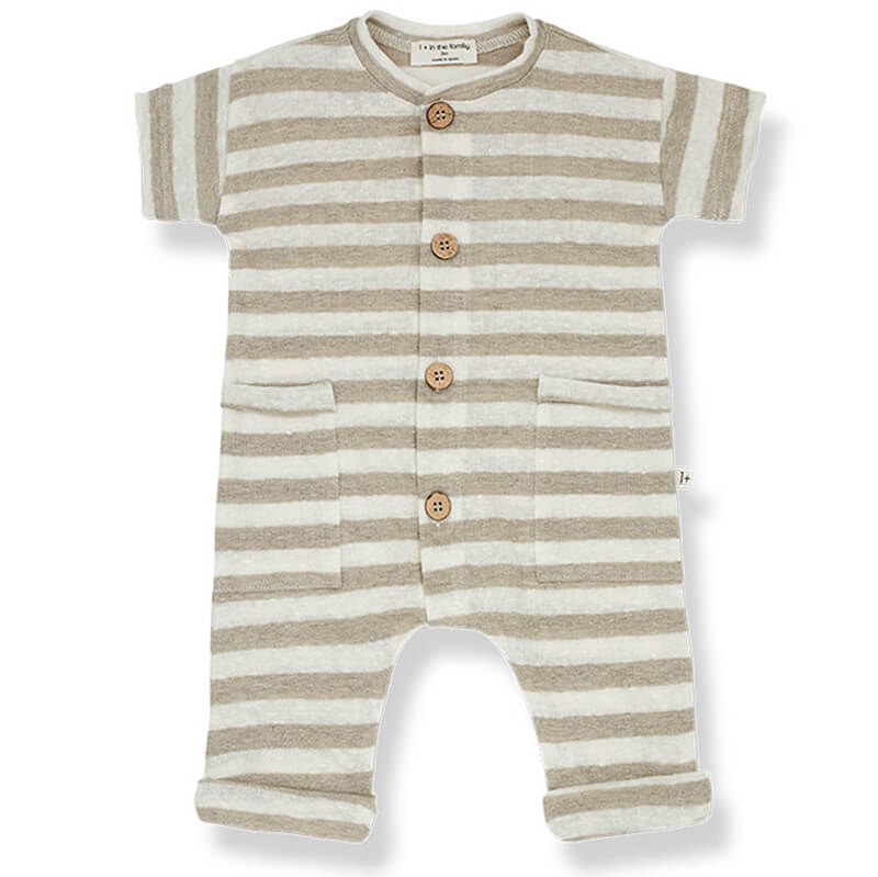 Enzo Jumpsuit in Beige by 1+ in the family