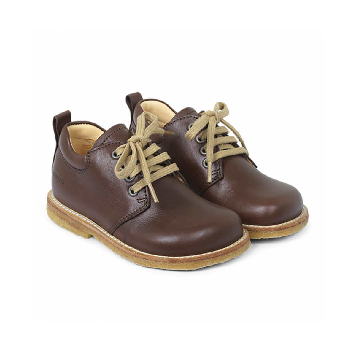 Wide Fit Lace Up Shoe in Angulus Brown by Angulus – Junior Edition