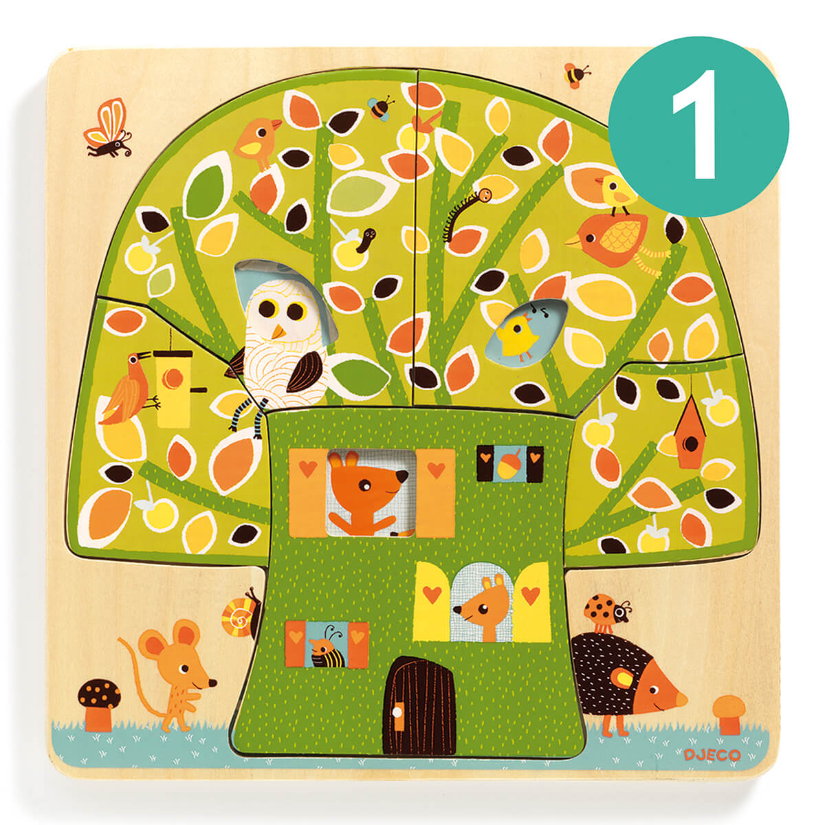 Chez Nut 3 Layer Wooden Puzzle by Djeco – Junior Edition