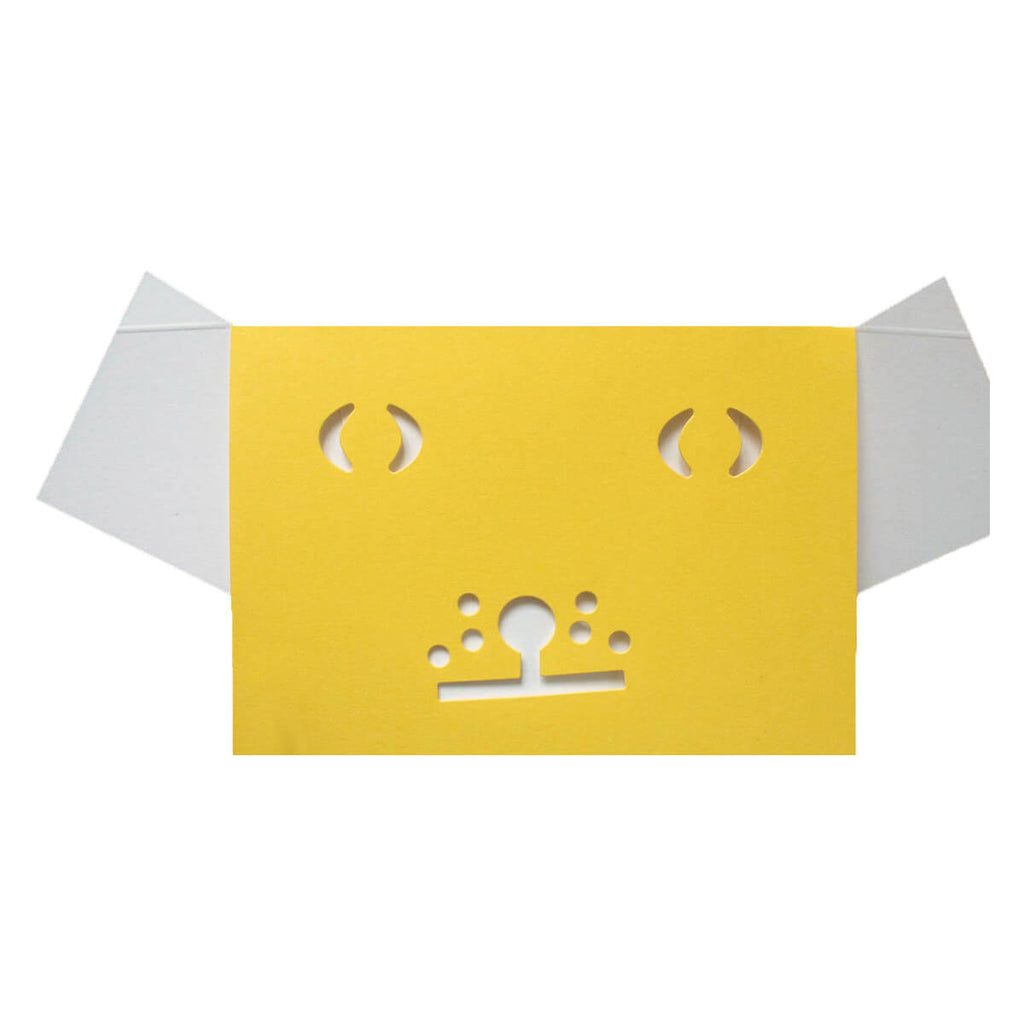The Yellow Dog Greetings Card by Cut&Make