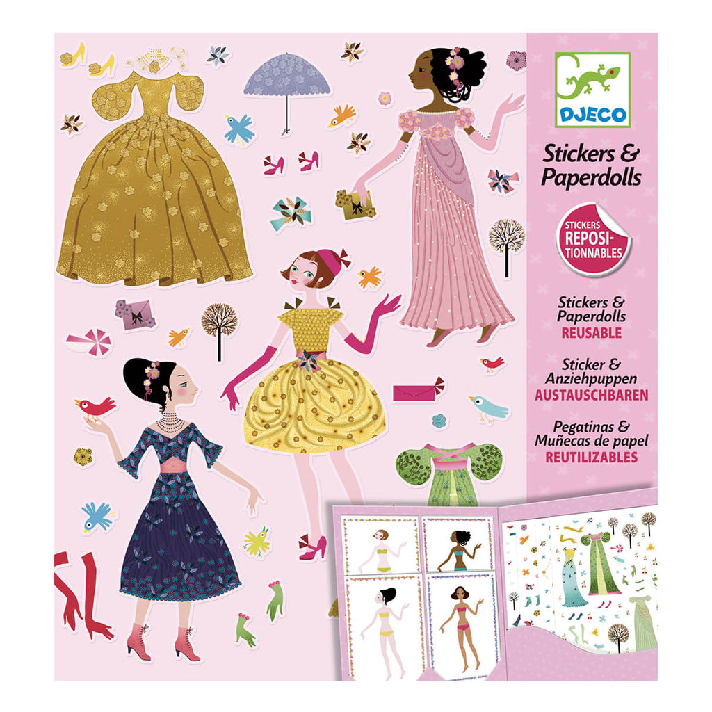 Dresses Through The Seasons Stickers And Paper Dolls by Djeco