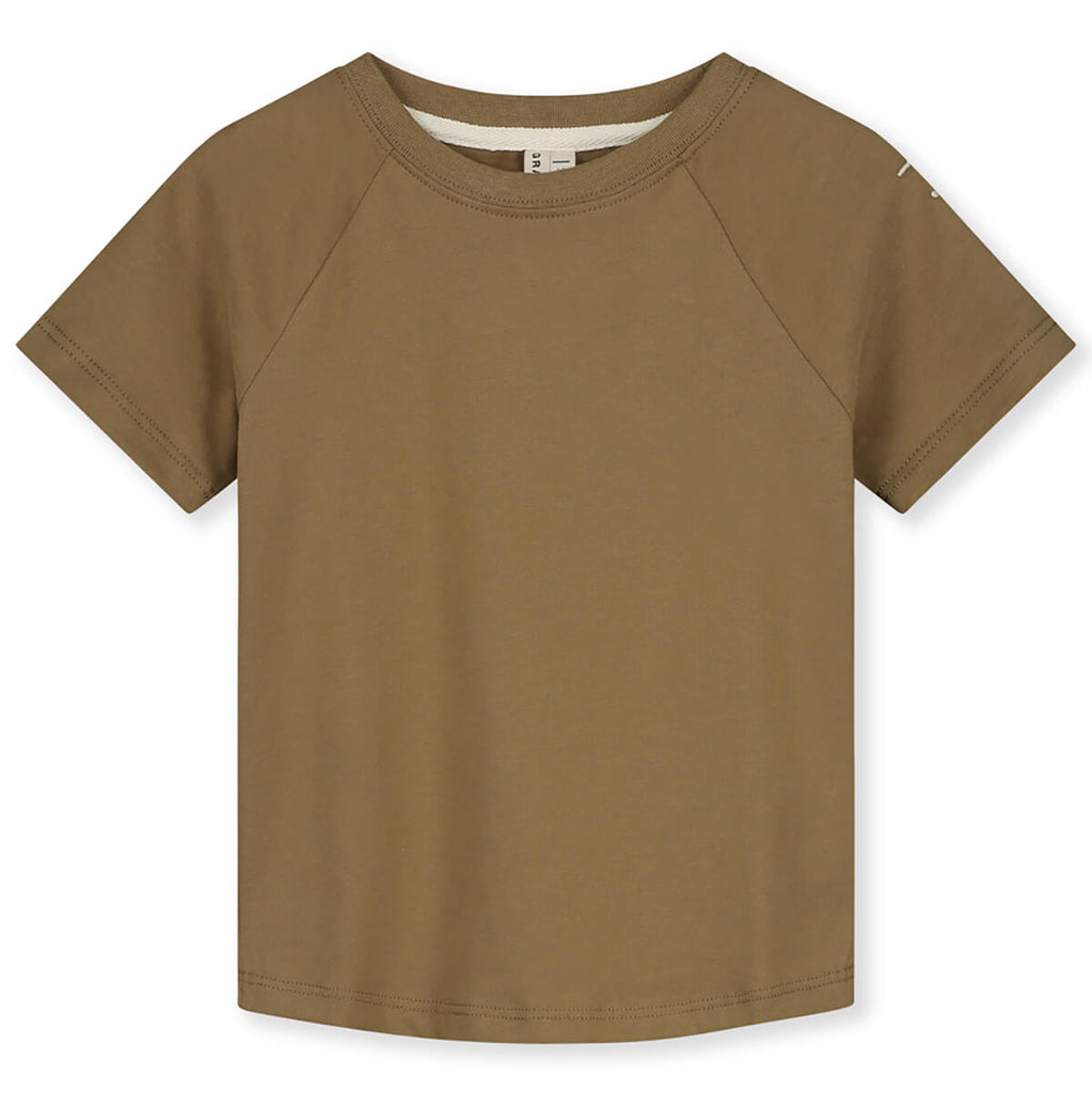 Crew Neck T Shirt in Peanut by Gray Label