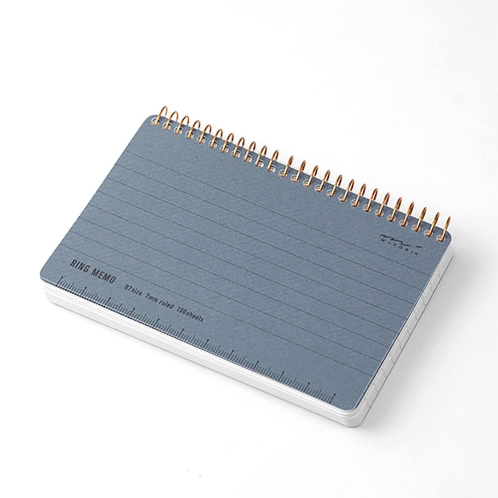 Ring Memo B7 Notebook in Blue by Midori