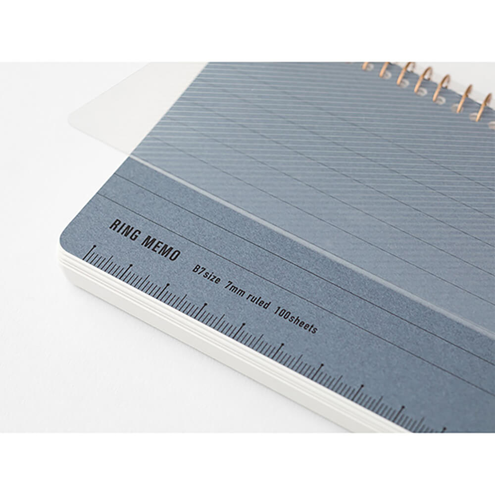 Ring Memo B7 Notebook in Blue by Midori