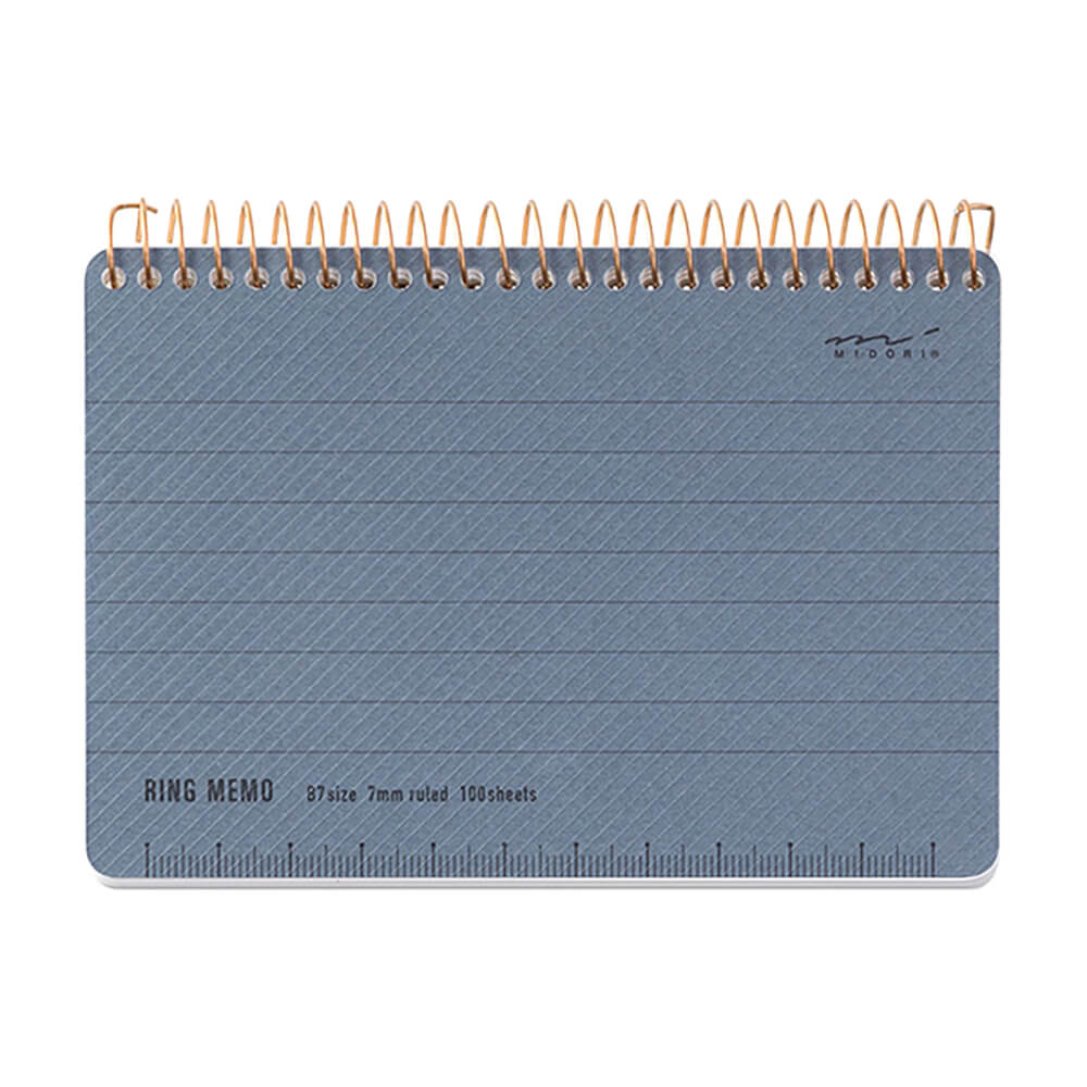 Ring Memo B7 Notebook in Blue by Midori