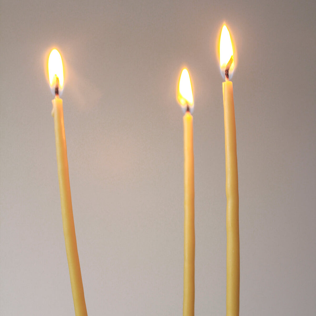 8 Celebration Extra Long Birthday Candles in Natural by Wax Atelier