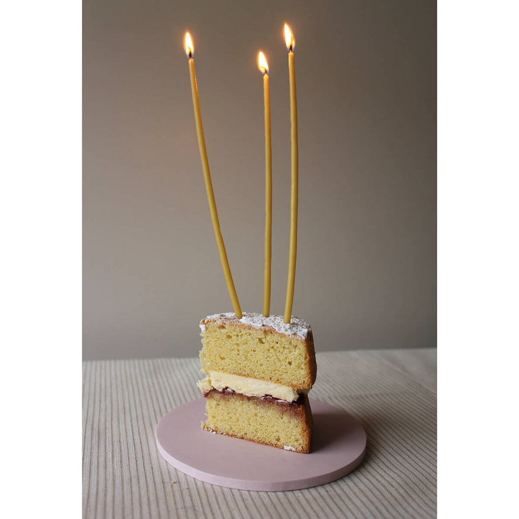 8 Celebration Extra Long Birthday Candles in Natural by Wax Atelier