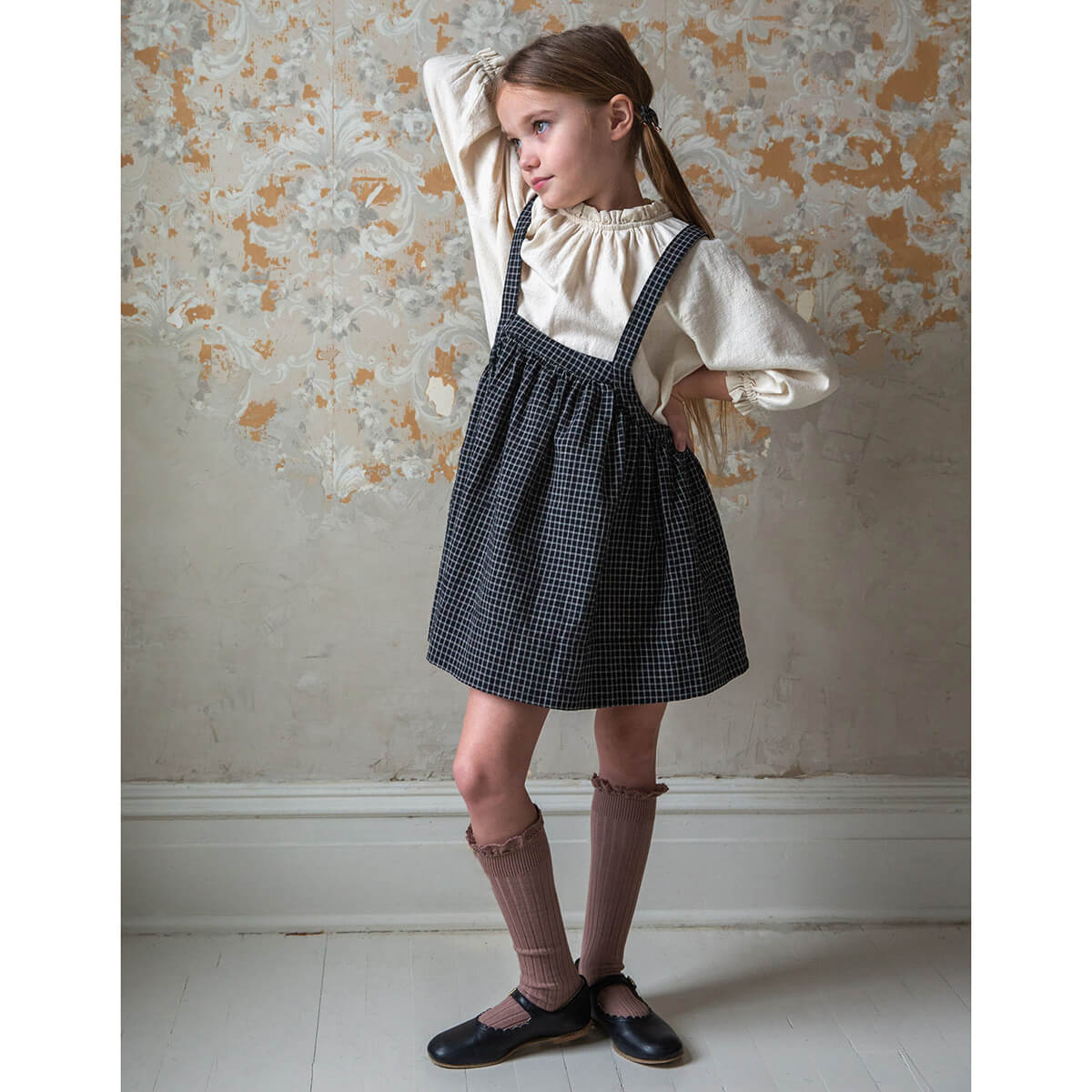 Eloise Pinafore in Grid by Soor Ploom - Last One In Stock - 8 Years –  Junior Edition