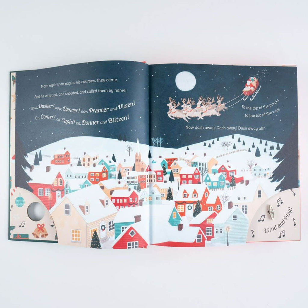 'Twas The Night Before Christmas Music Box Story Book by Clement C. Moore & Raquel Martin