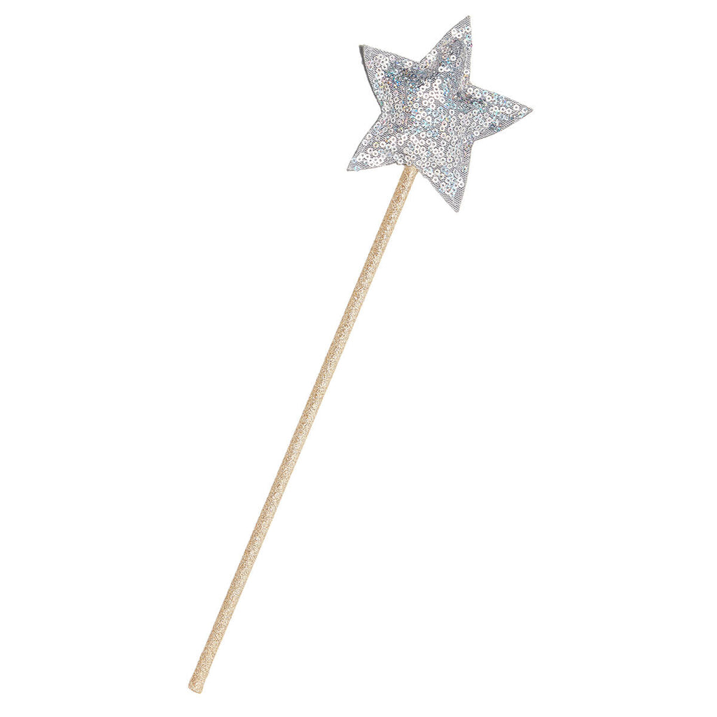 Glitter Star Wand in Silver by Mimi & Lula