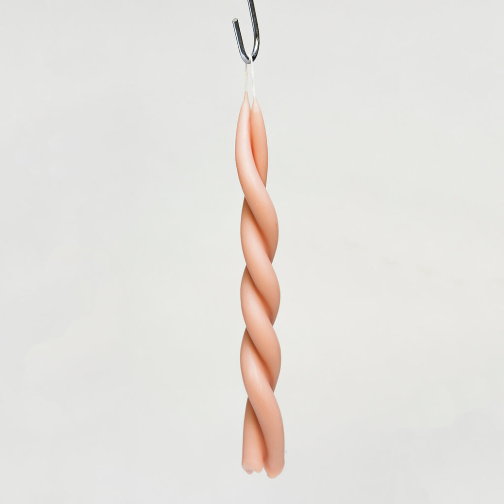 Twisted Candle in Pink Blossom by Wax Atelier